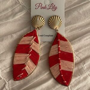 Pink Lily Earrings